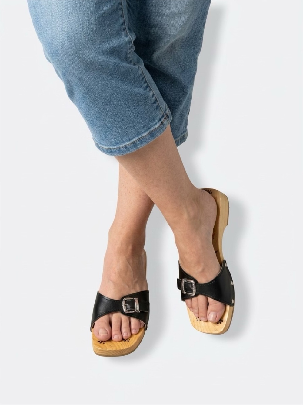 Woodies Vintage Wooden Yorkie Clogs